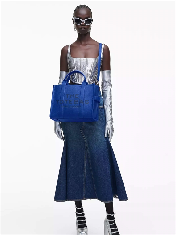 Marc Jacobs The Leather Medium Tote Bag, Cobalt  